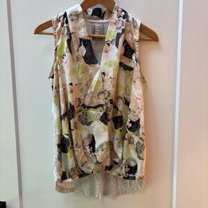 Dolan Anthropologie floral sleeveless blouse woman’s size M